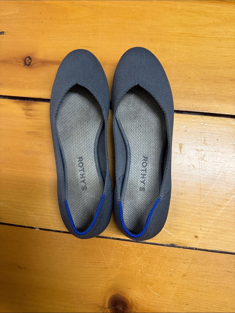 Rothy's Gray and Blue Ballet Flats